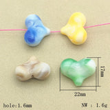 300pcs Arrival! Double Effect Heart Beads For Necklace Earrings DIY
