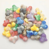 300pcs Arrival! Double Effect Heart Beads For Necklace Earrings DIY