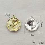 Arrival! 22x19mm Zinc Alloy Flower Charm Pendant - 100pcs