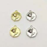 Arrival! 22x19mm Zinc Alloy Flower Charm Pendant - 100pcs