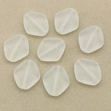 260pcs Acrylic Clear Frosted Rhombus Beads DIY Jewelry Findings