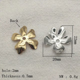 Arrival! 22x20mm 100pcs Brass Spacer Flower For DIY Jewelry