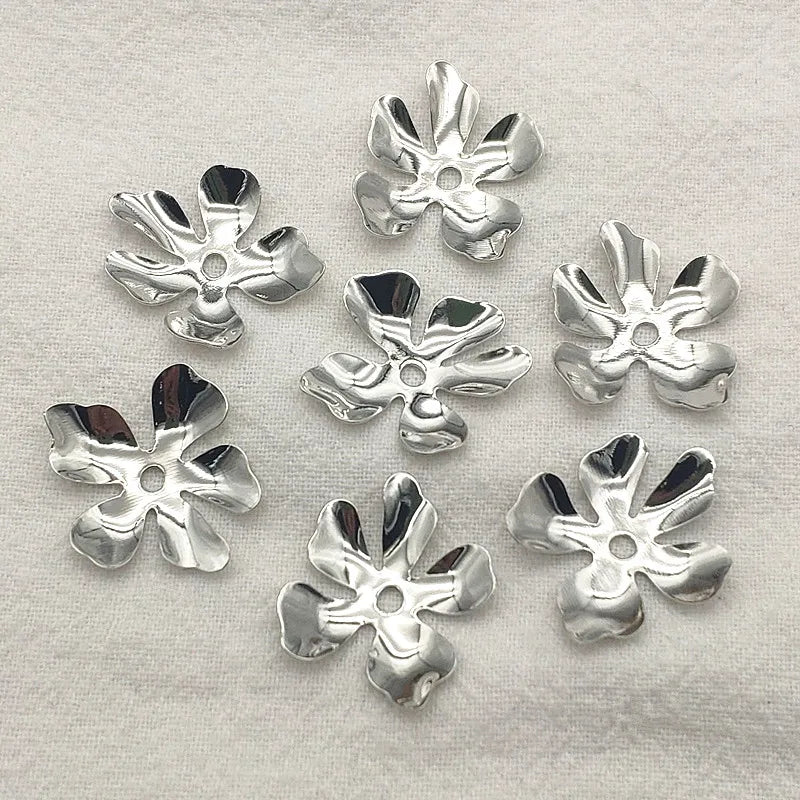Arrival! 22x20mm 100pcs Brass Spacer Flower For DIY Jewelry