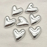 100pcs UV Flat Heart Beads For DIY Jewelry Parts