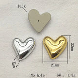 100pcs UV Flat Heart Beads For DIY Jewelry Parts