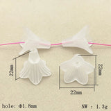Clear Frosted Flower Acrylic Beads DIY Jewelry Making 350pcs