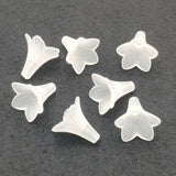 Clear Frosted Flower Acrylic Beads DIY Jewelry Making 350pcs