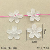 850pcs Clear Frosted Flower Acrylic Beads for DIY Jewelry Making