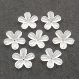850pcs Clear Frosted Flower Acrylic Beads for DIY Jewelry Making