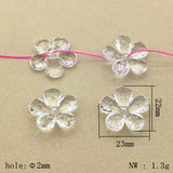 Clear Acrylic Flower Beads for DIY Jewelry Making