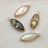 50pcs Real Shell Oval Charm For Jewelry Making
