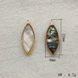 50pcs Real Shell Oval Charm For Jewelry Making