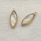 50pcs Real Shell Oval Charm For Jewelry Making