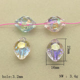100pcs UV Clear Faceted Oval Beads for Jewelry DIY