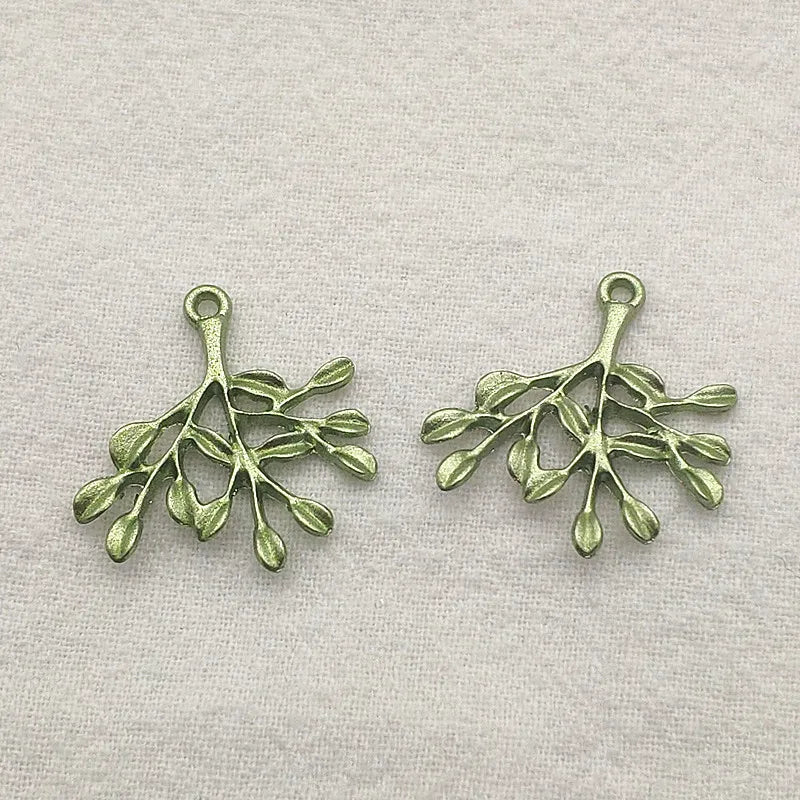 23mm Leaf Charm Pendant Zinc Alloy 100pcs
