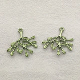 23mm Leaf Charm Pendant Zinc Alloy 100pcs