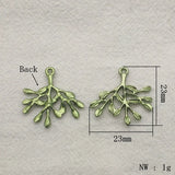 23mm Leaf Charm Pendant Zinc Alloy 100pcs