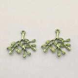 23mm Leaf Charm Pendant Zinc Alloy 100pcs
