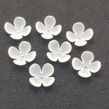 Arrival! 23mm Clear Frosted Flower Acrylic Beads