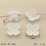 Arrival! 23mm Clear Frosted Flower Acrylic Beads