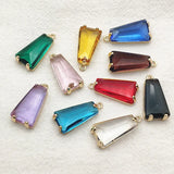 Copper Crystal Trapezoid Charm DIY Jewelry Findings