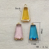 Copper Crystal Trapezoid Charm DIY Jewelry Findings