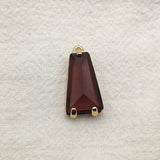 Copper Crystal Trapezoid Charm DIY Jewelry Findings