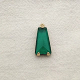 Copper Crystal Trapezoid Charm DIY Jewelry Findings