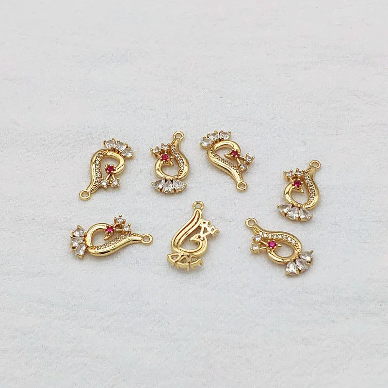50pcs CZ/Copper Charms for Jewelry Making
