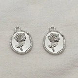 Flower Charm Pendant 100pcs for DIY Jewelry Making