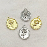 Flower Charm Pendant 100pcs for DIY Jewelry Making