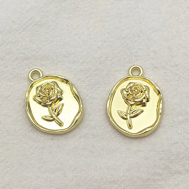Flower Charm Pendant 100pcs for DIY Jewelry Making