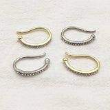 50pcs Arrival! 23x17mm Zinc Alloy Rhinestone Ear Clip For Earring DIY Parts