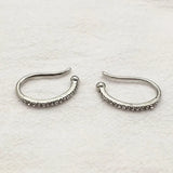 50pcs Arrival! 23x17mm Zinc Alloy Rhinestone Ear Clip For Earring DIY Parts