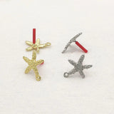100pcs Starfish Ear Stud for Jewelry DIY