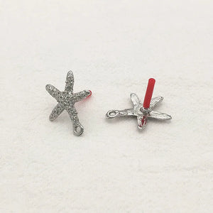 100pcs Starfish Ear Stud for Jewelry DIY