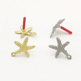 100pcs Starfish Ear Stud for Jewelry DIY