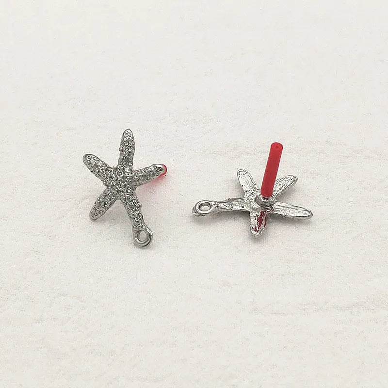 100pcs Starfish Ear Stud for Jewelry DIY