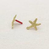 100pcs Starfish Ear Stud for Jewelry DIY