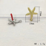 100pcs Starfish Ear Stud for Jewelry DIY