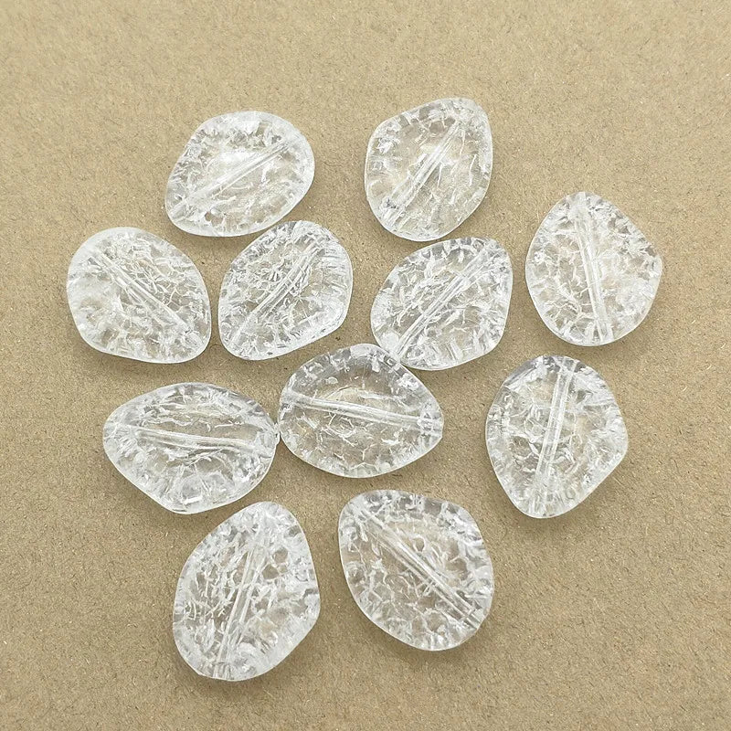 Acrylic Clear Crack Lentils Beads - DIY Jewelry Parts