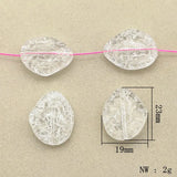 Acrylic Clear Crack Lentils Beads - DIY Jewelry Parts