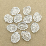 Acrylic Clear Crack Lentils Beads - DIY Jewelry Parts