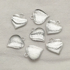 100pcs Brass Heart Charm Pendant for DIY Jewelry Making
