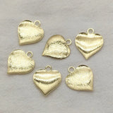 100pcs Brass Heart Charm Pendant for DIY Jewelry Making