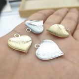 100pcs Brass Heart Charm Pendant for DIY Jewelry Making