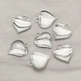 100pcs Brass Heart Charm Pendant for DIY Jewelry Making