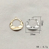 Copper Twisted Circle Charm for Necklace DIY 100pcs