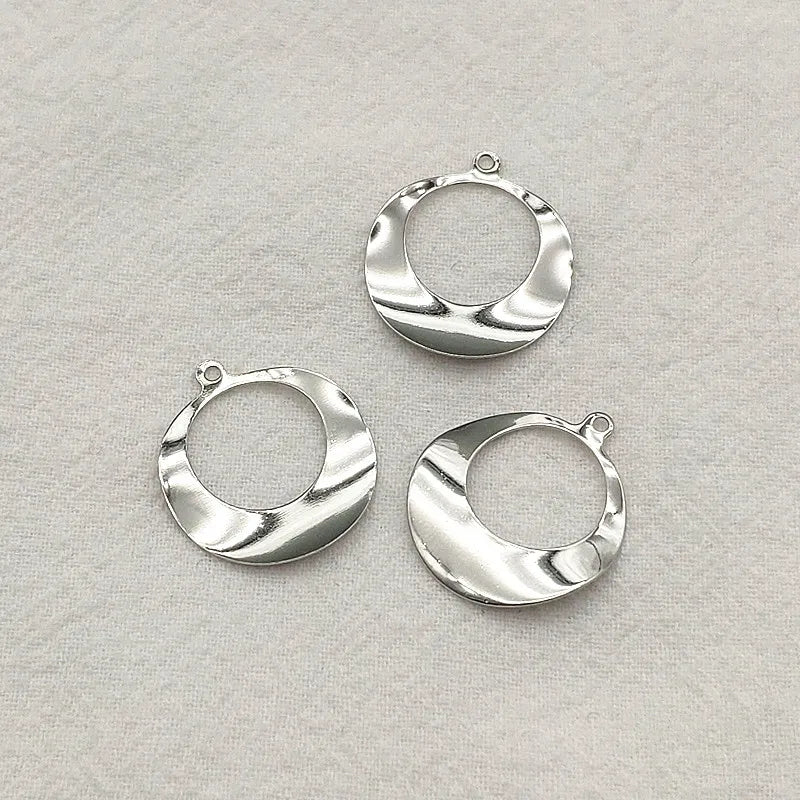 Copper Twisted Circle Charm for Necklace DIY 100pcs