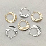 Copper Twisted Circle Charm for Necklace DIY 100pcs